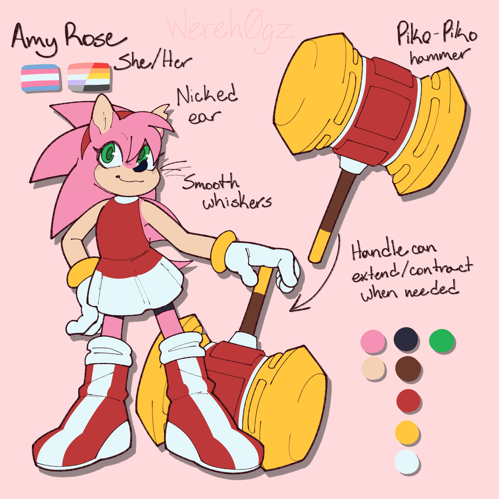 Reference for my personal design for Amy Rose.