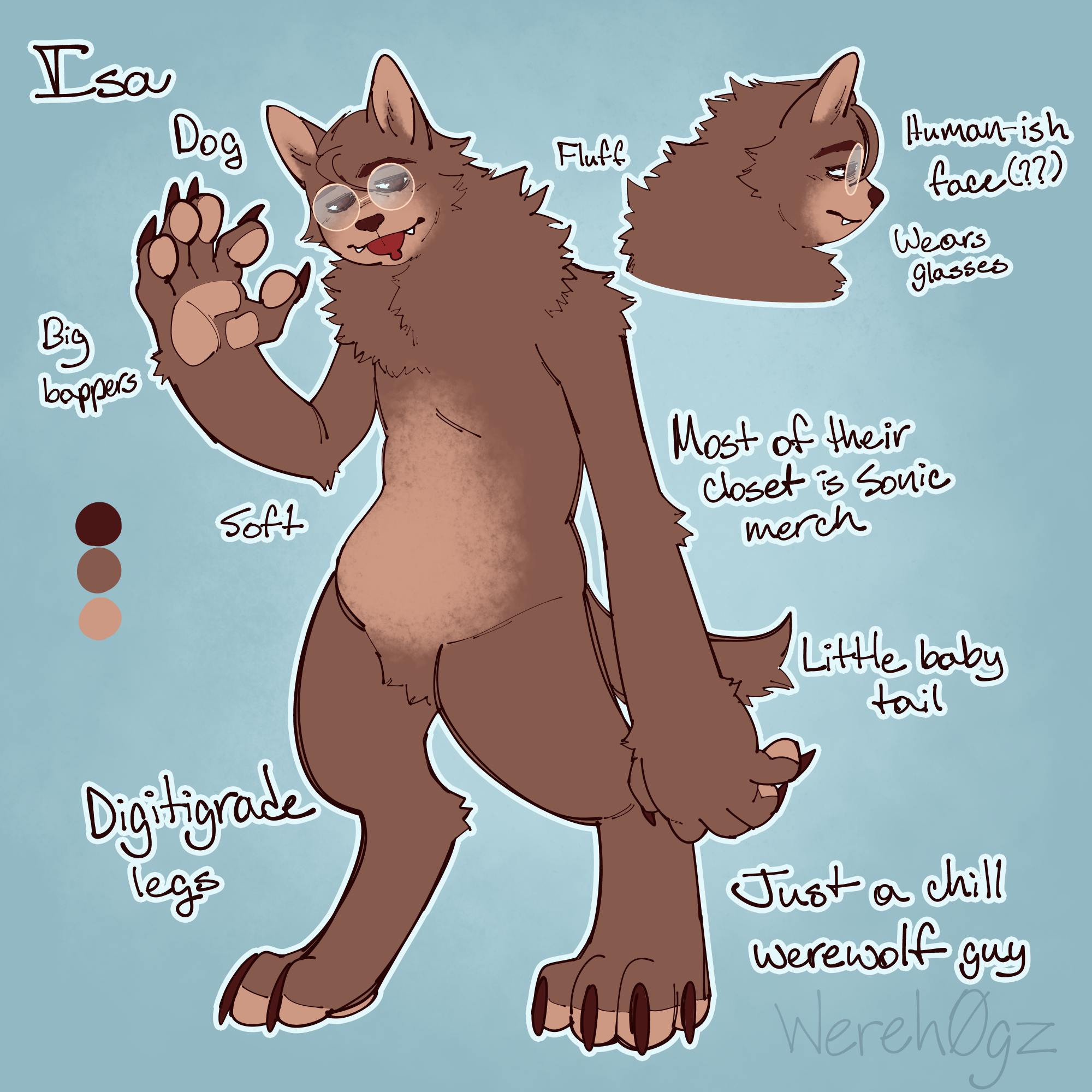 Reference image of my fursona, Isa.